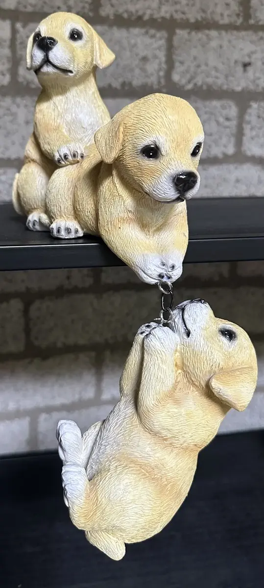 Impuls Spelende Honden Tuindecoratie - Set van 3 Meerkleurig