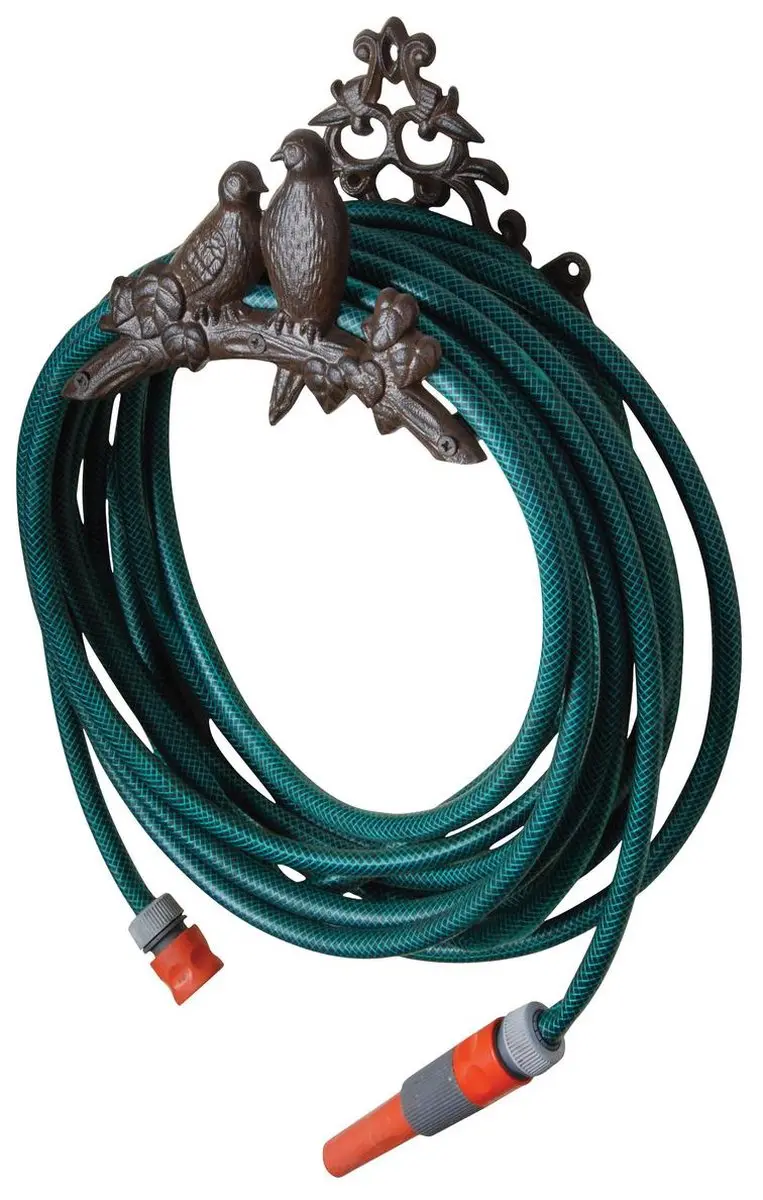 Esschert Design Tuinslanghouder Gietijzer - 25cm - Bruin