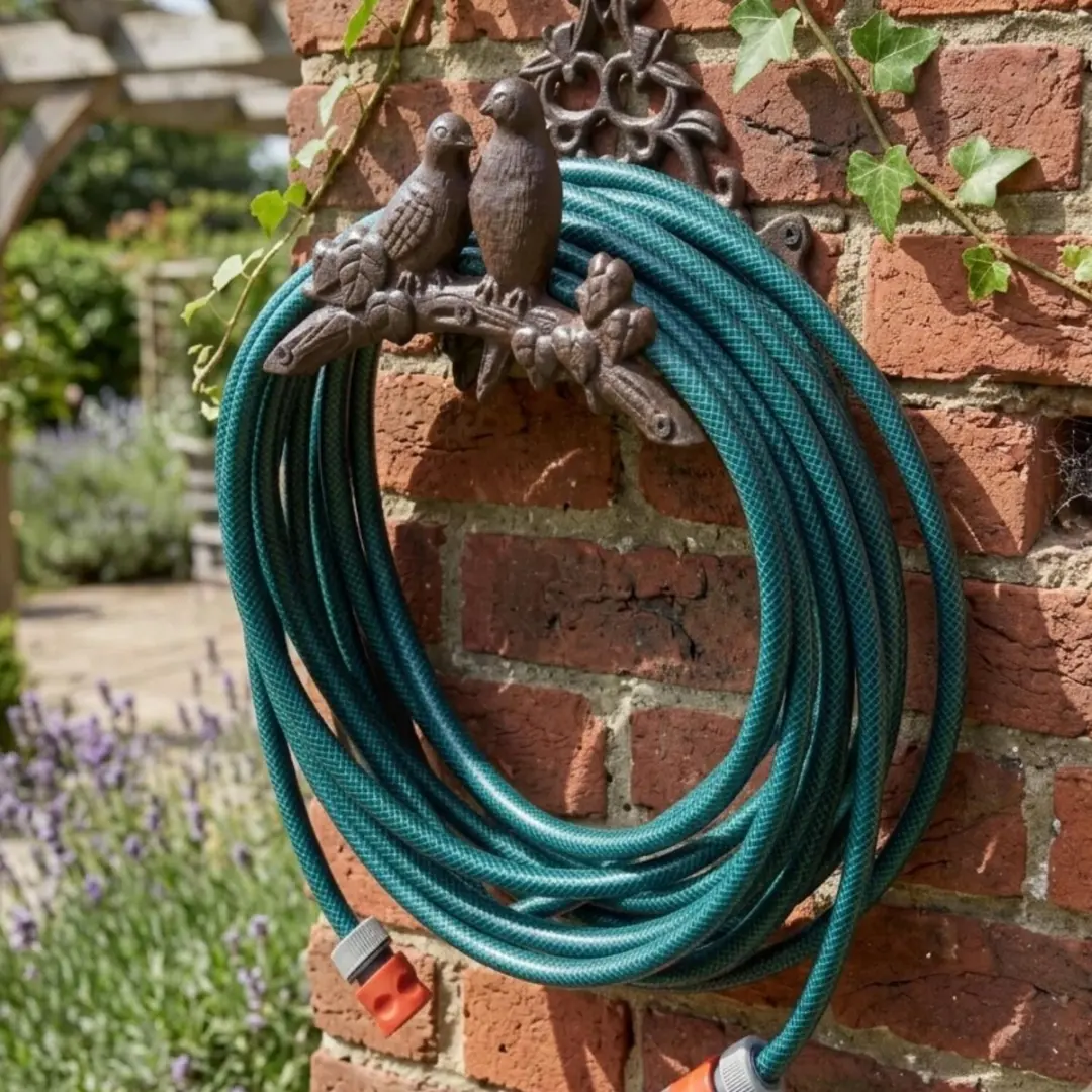 Esschert Design Tuinslanghouder Gietijzer - 25cm - Bruin