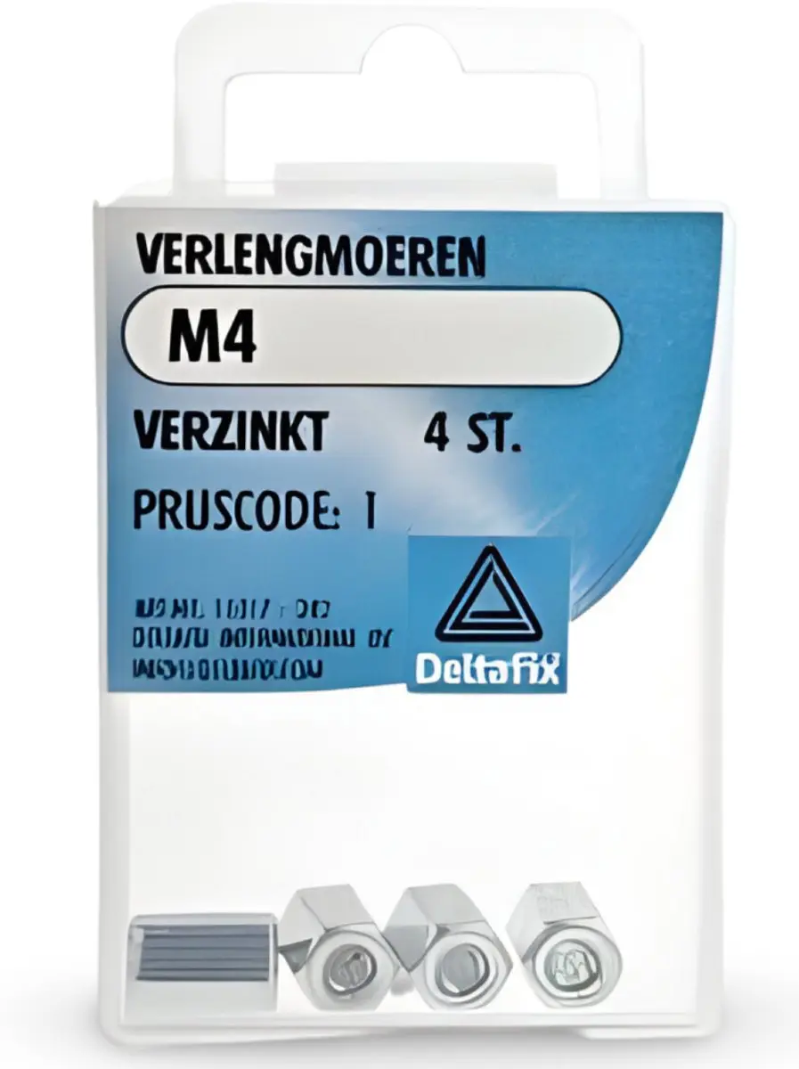 Deltafix M4 Verlengmoer - 4 Stuks - afbeelding 2 van 2