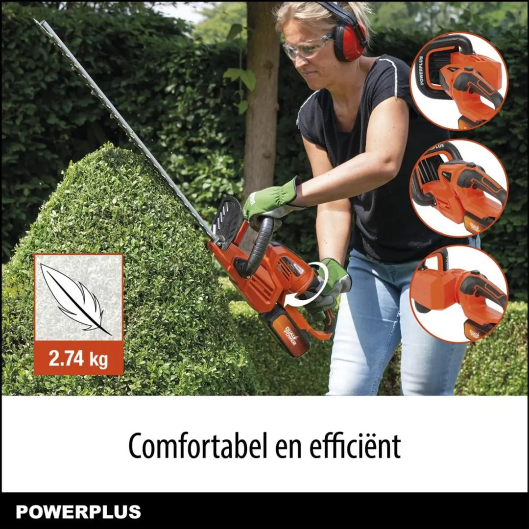 Powerplus Dual Power POWDPGSET45 Accu-Heggenschaar 40V - 670mm Mes