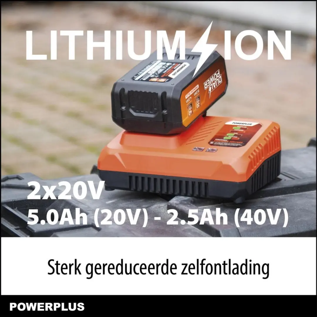 Powerplus Dual Power POWDPGSET45 Accu-Heggenschaar 40V - 670mm Mes