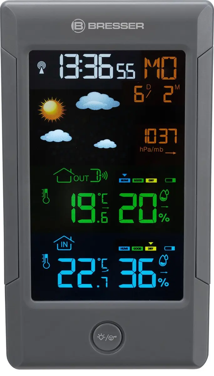 Bresser Weerstation ClimateTemp NBF - Grijs/Wit
