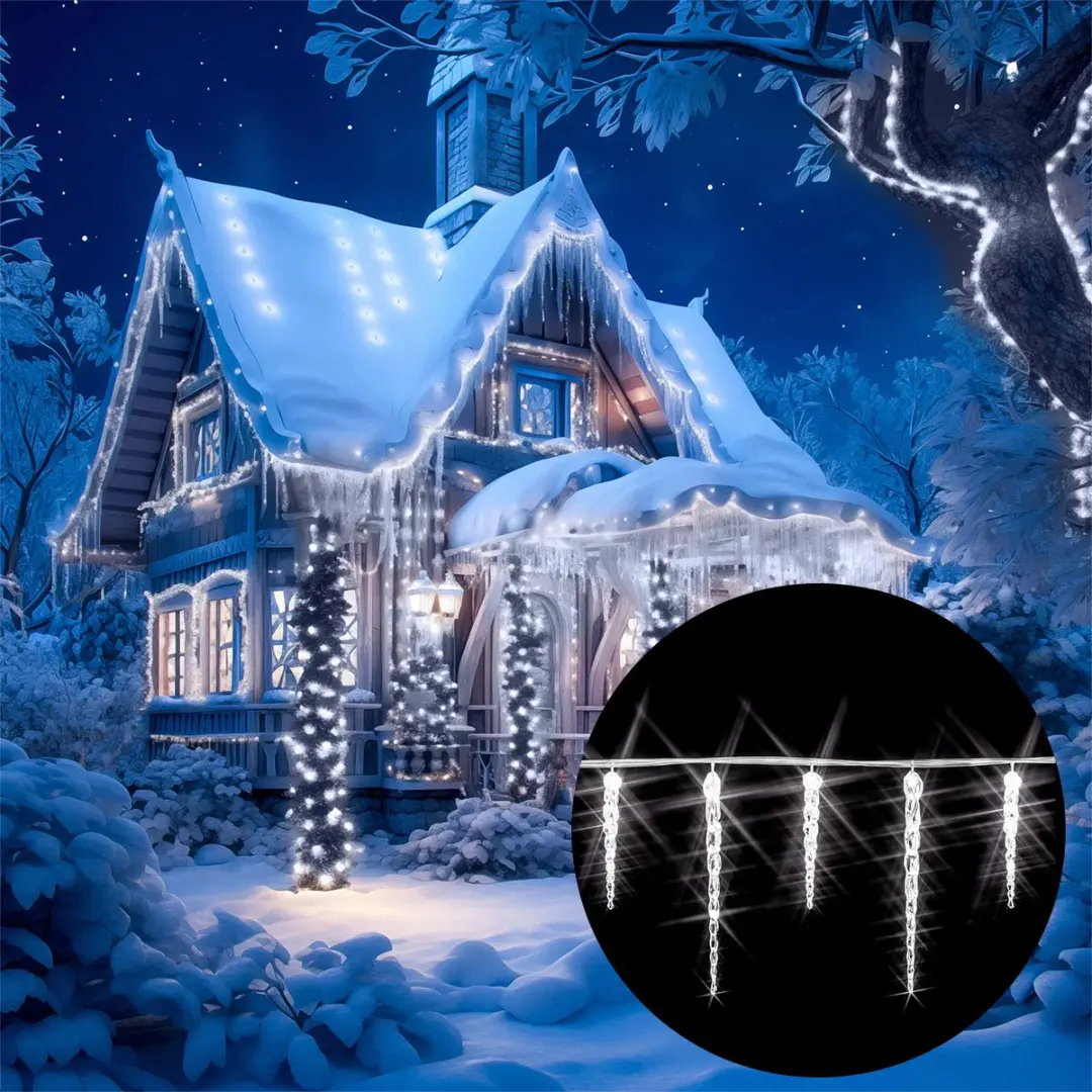 Monzana Kerstlichtketting IJspegel 40 LED - 10,4m Koel wit