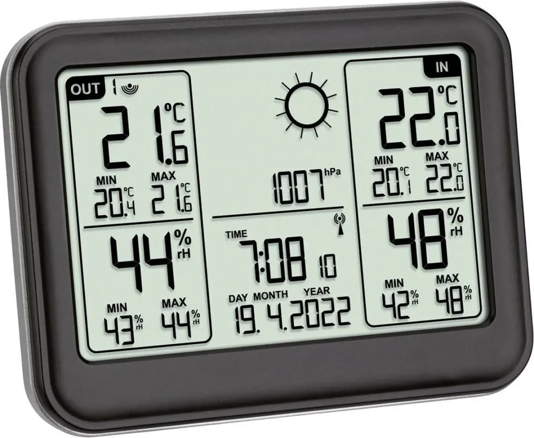 TFA Dostmann MEMO 35.1141.01 Draadloos Weerstation - 3 Sensoren - Zwart