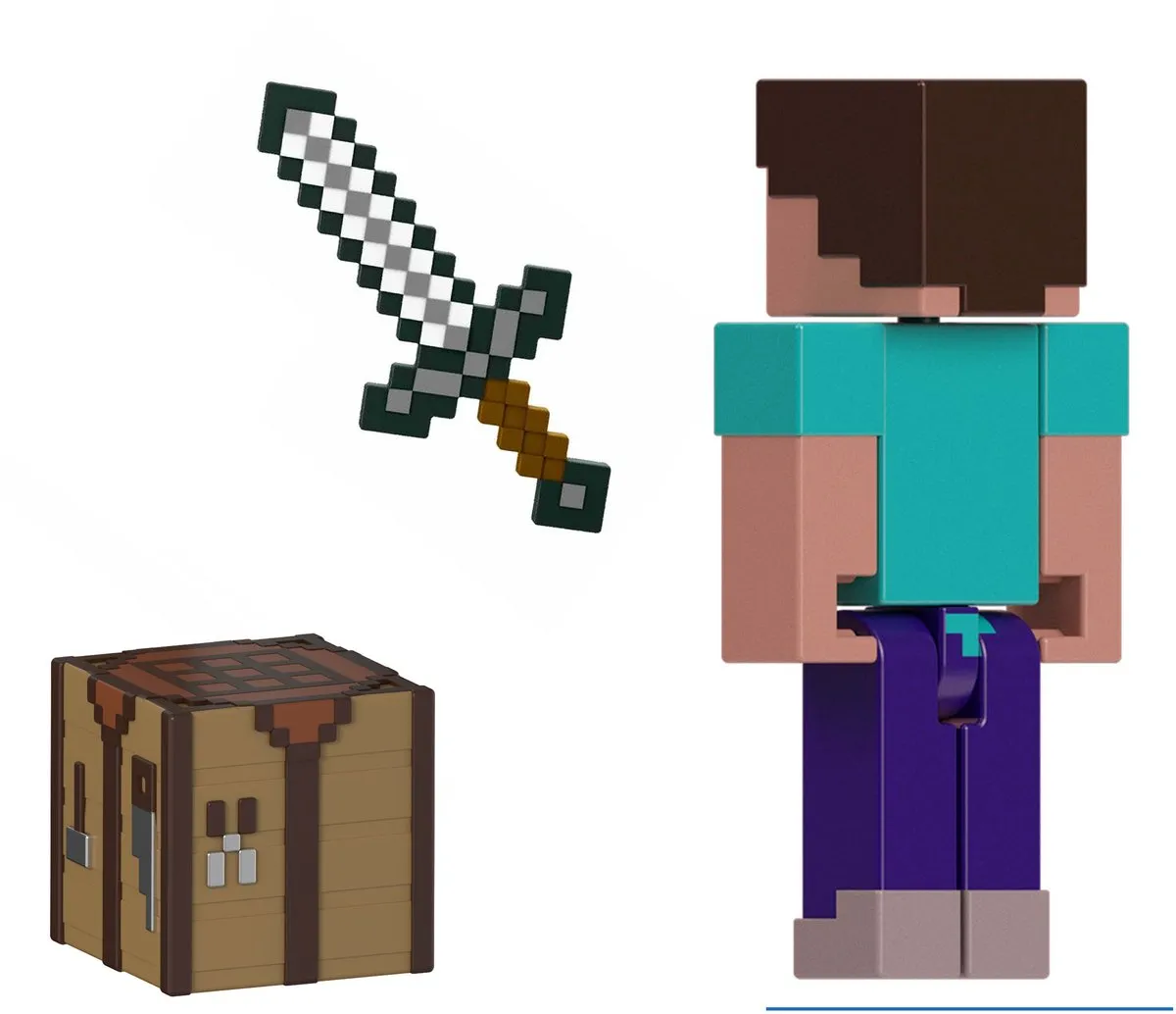 Mattel Minecraft Steve Actionfiguur 8cm - Multi