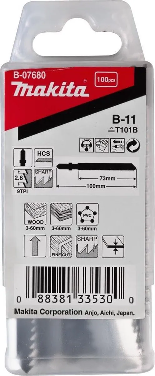 Makita Decoupeerzaagblad Hout T101B 73mm