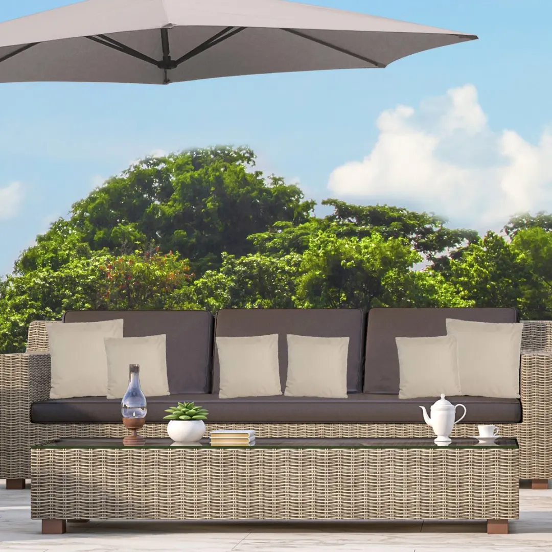 Anna's Collection Bank/Tuin Kussens Set 6-delig - Beige/Taupe