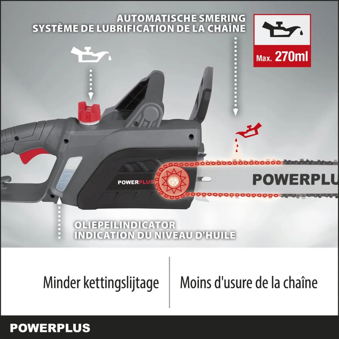 Powerplus POWEG10110 Elektrische Kettingzaag 2200W - 40cm Zaagblad