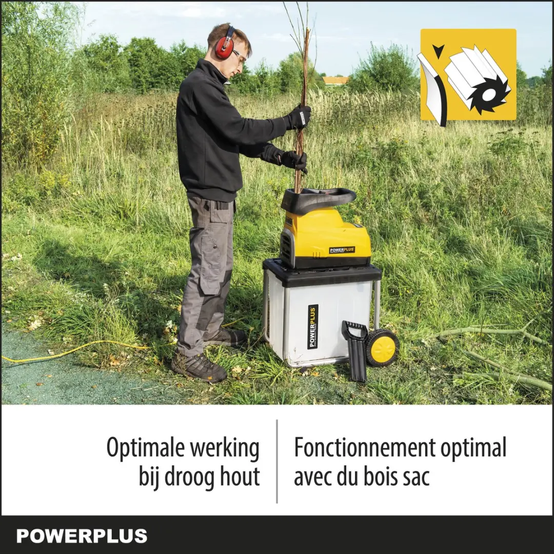 Powerplus POWXG6462 Elektrische Hakselaar 2800W - 45mm Takken