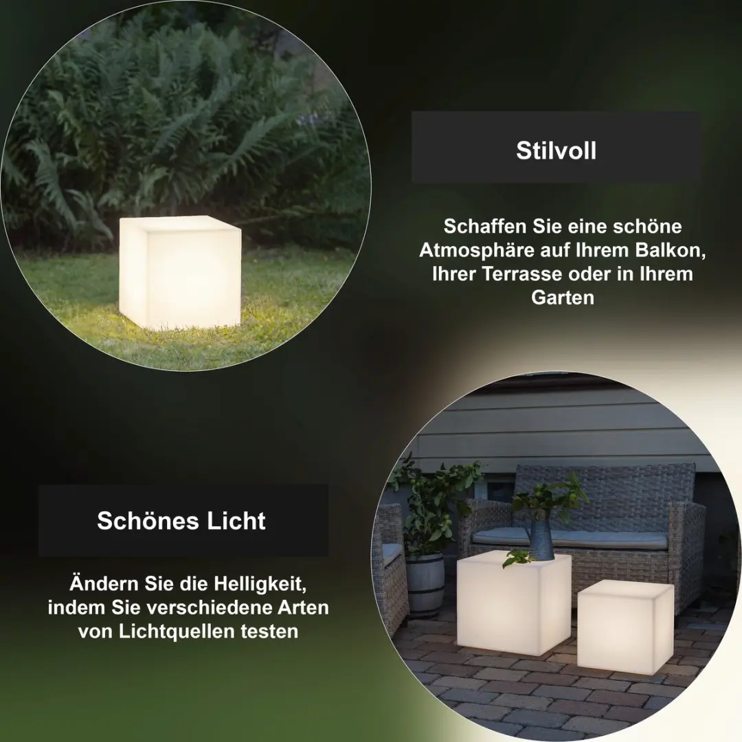 Star Trading Outdoor LED Sierkubus SQUARE - Wit