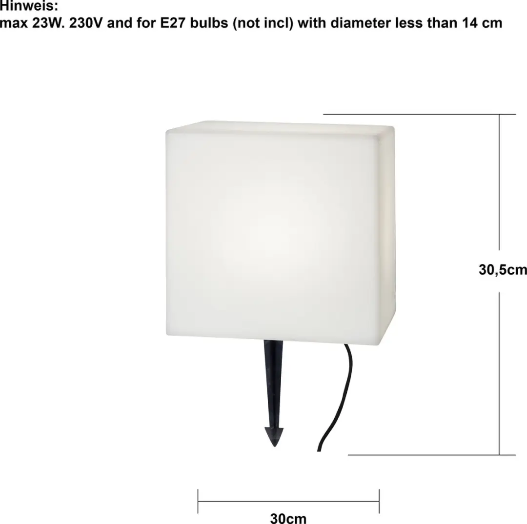 Star Trading Outdoor LED Sierkubus SQUARE - Wit