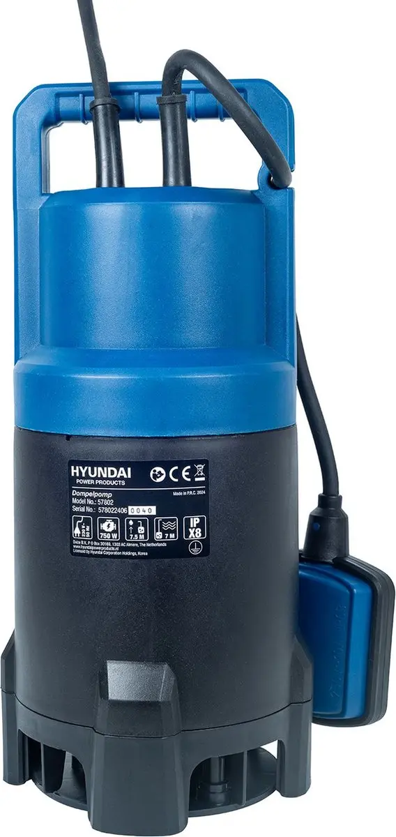 Hyundai Dompelpomp 750W - Schoon/Vuil