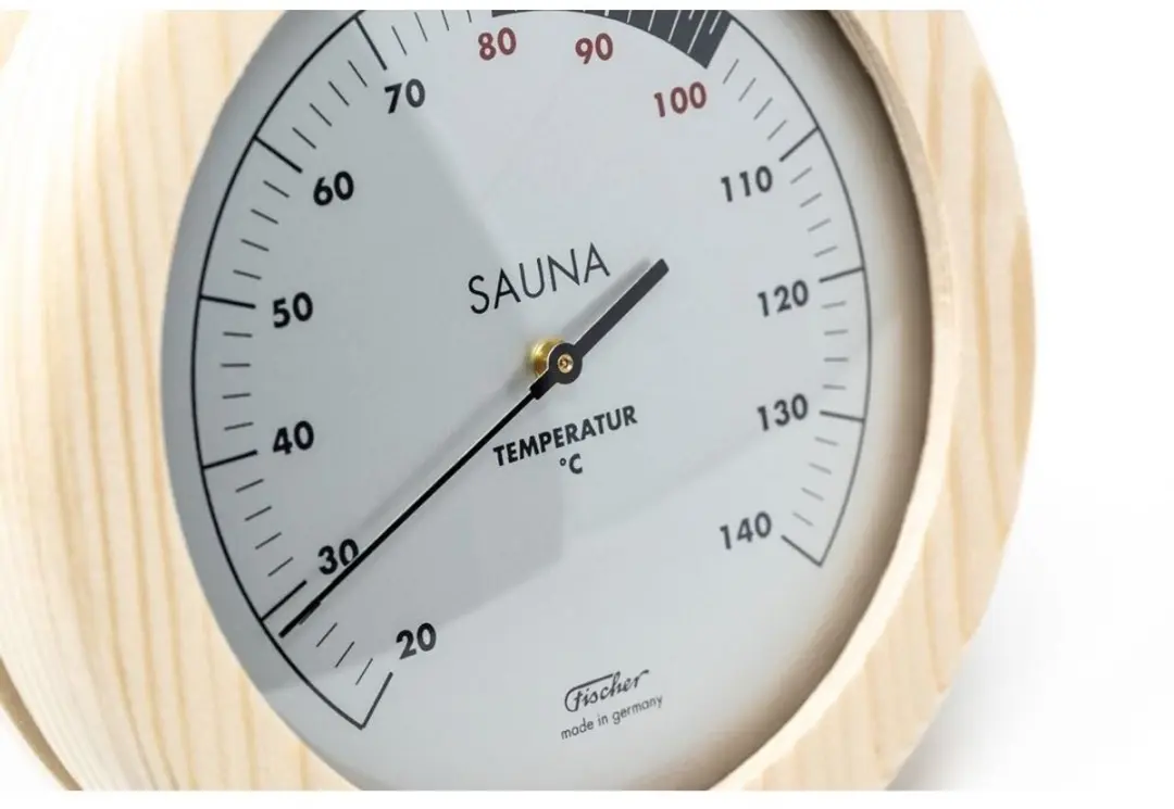 Fischer 196T-03 Sauna-Thermometer 155mm - Beige/Wit