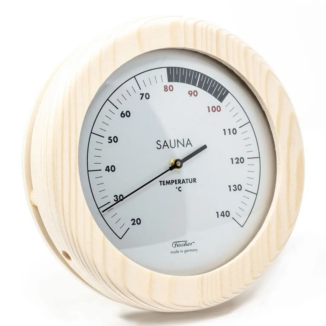 Fischer 196T-03 Sauna-Thermometer 155mm - Beige/Wit