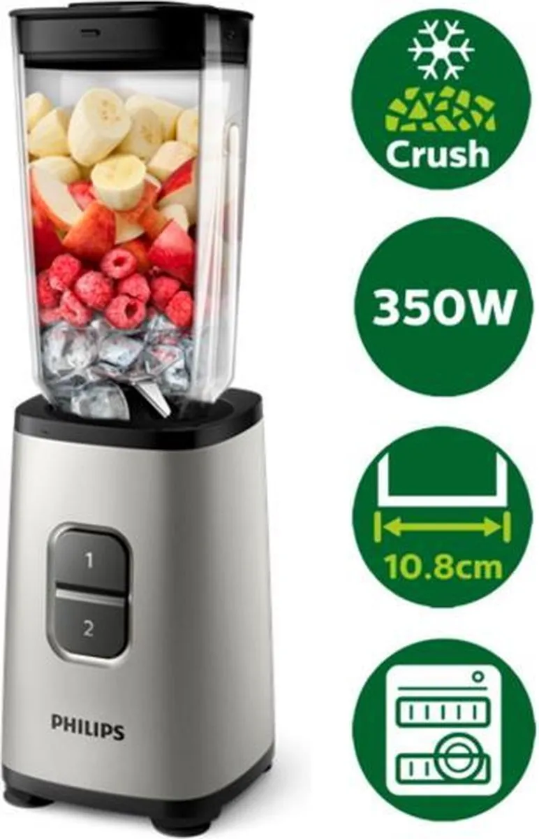 Philips Daily HR2604/80 Mini Blender - Metallic - 350W - afbeelding 6 van 6