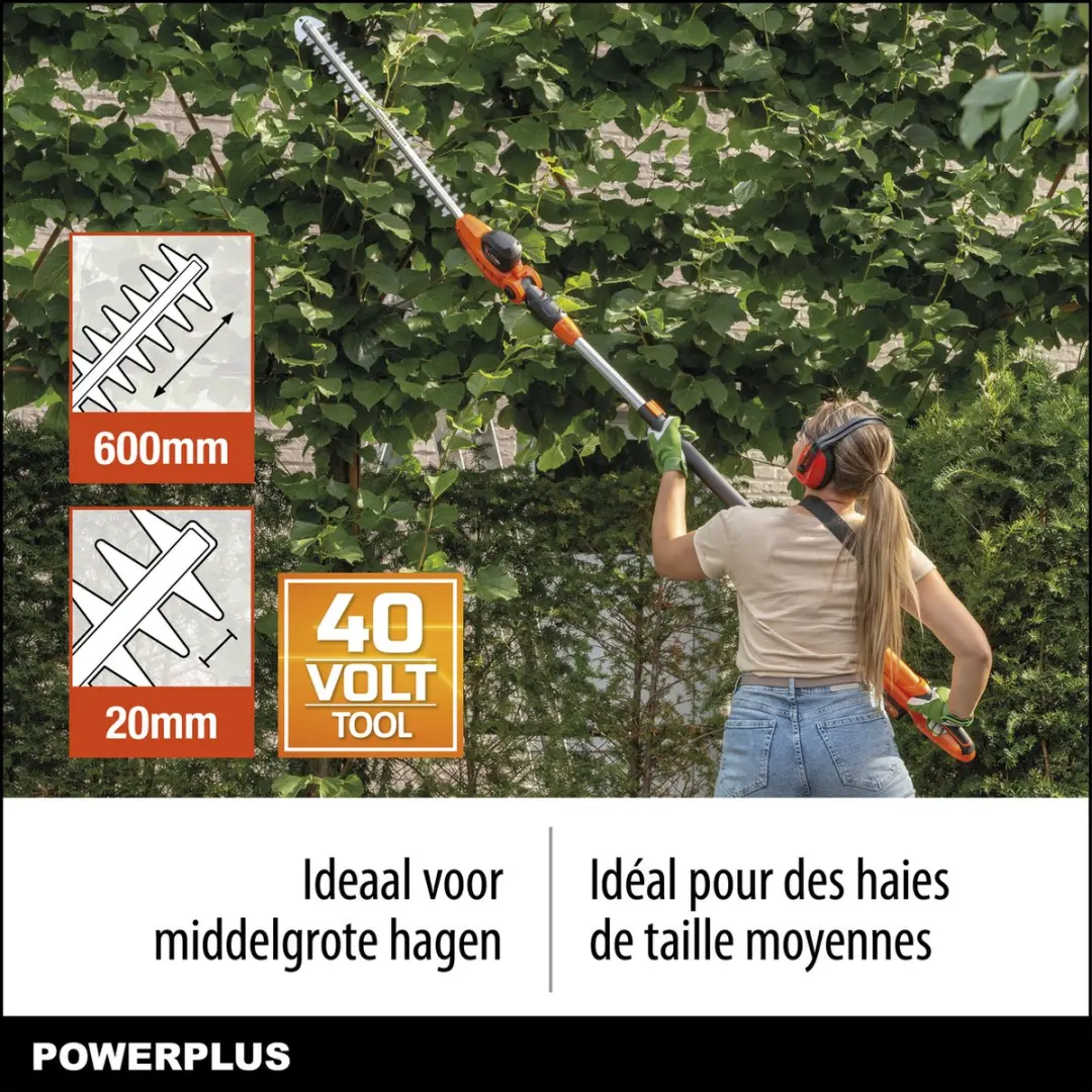 Powerplus Dual Power POWDPG75380 Accu-heggenschaar 40V - 600mm mes