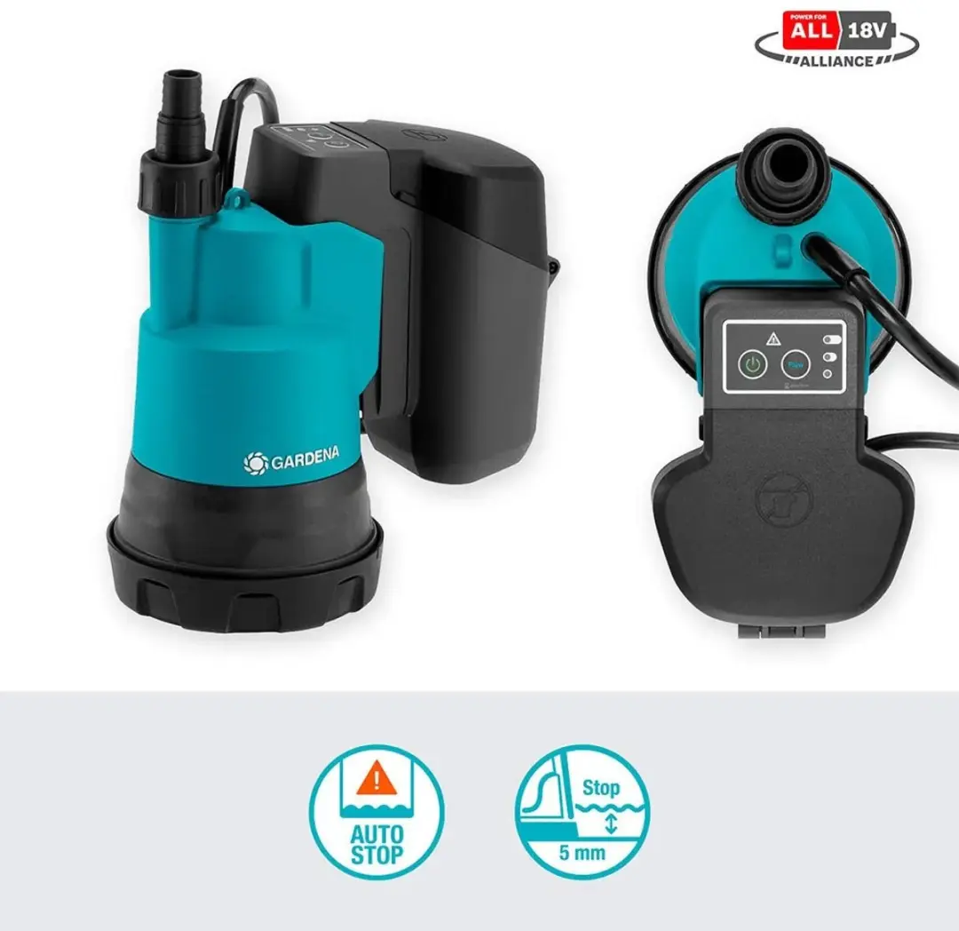 Gardena BatteryClear 2000/2 18V Accu Dompelpomp - 2000 l/u - afbeelding 6 van 6