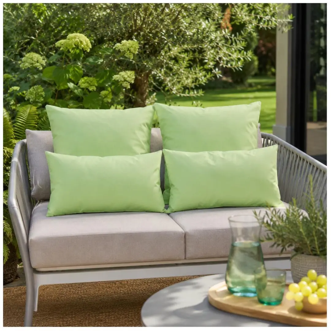 Anna's Collection Bank/Tuin Kussens Set 4 Stuks Mintgroen