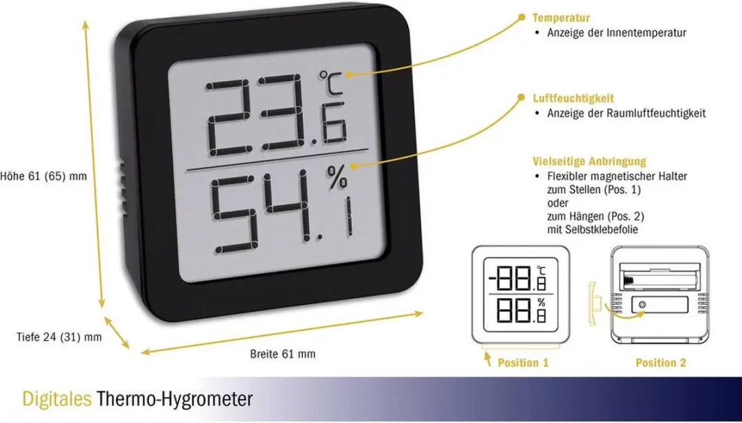 TFA Dostmann Thermo- en Hygrometer - Zwart