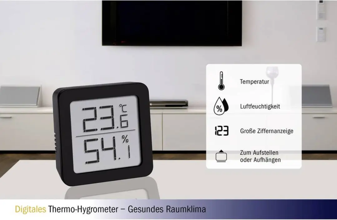 TFA Dostmann Thermo- en Hygrometer - Zwart