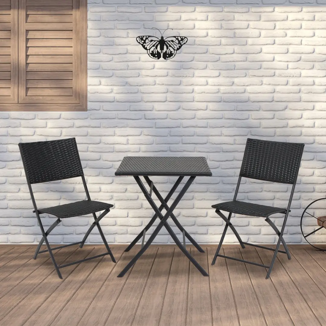 Decoris Vlinder Tuindecoratie Metaal - 17x12cm - Zwart