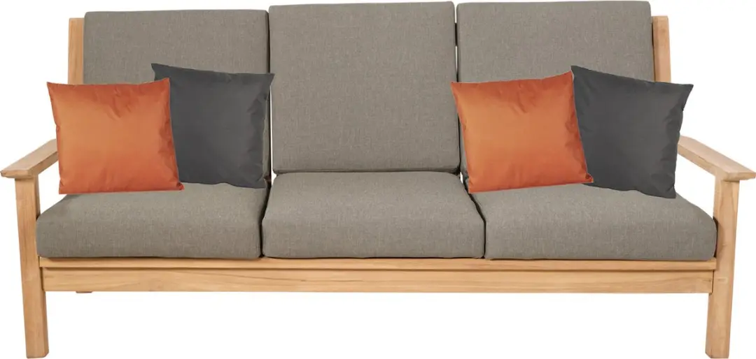 Anna's Collection Bankkussens 45x45cm - 4 Stuks - Grijs/Oranje
