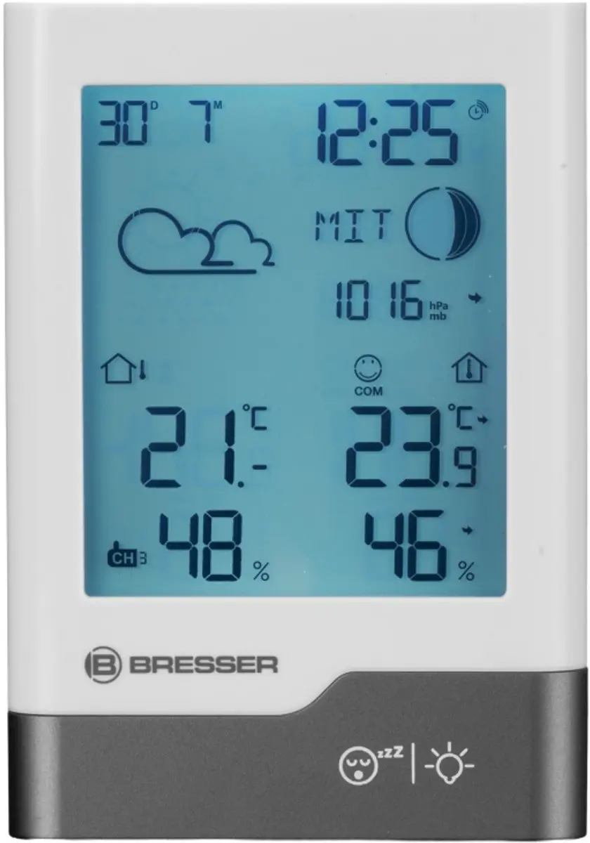 Bresser Radiogestuurd Weerstation - Wit/Grijs