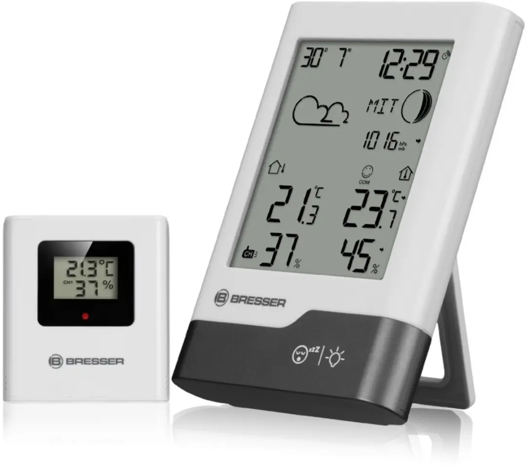 Bresser Radiogestuurd Weerstation - Wit/Grijs