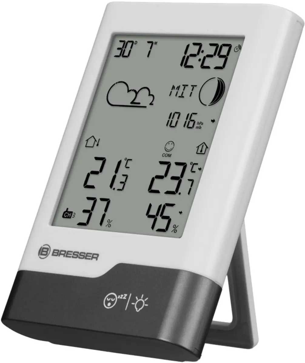 Bresser Radiogestuurd Weerstation - Wit/Grijs