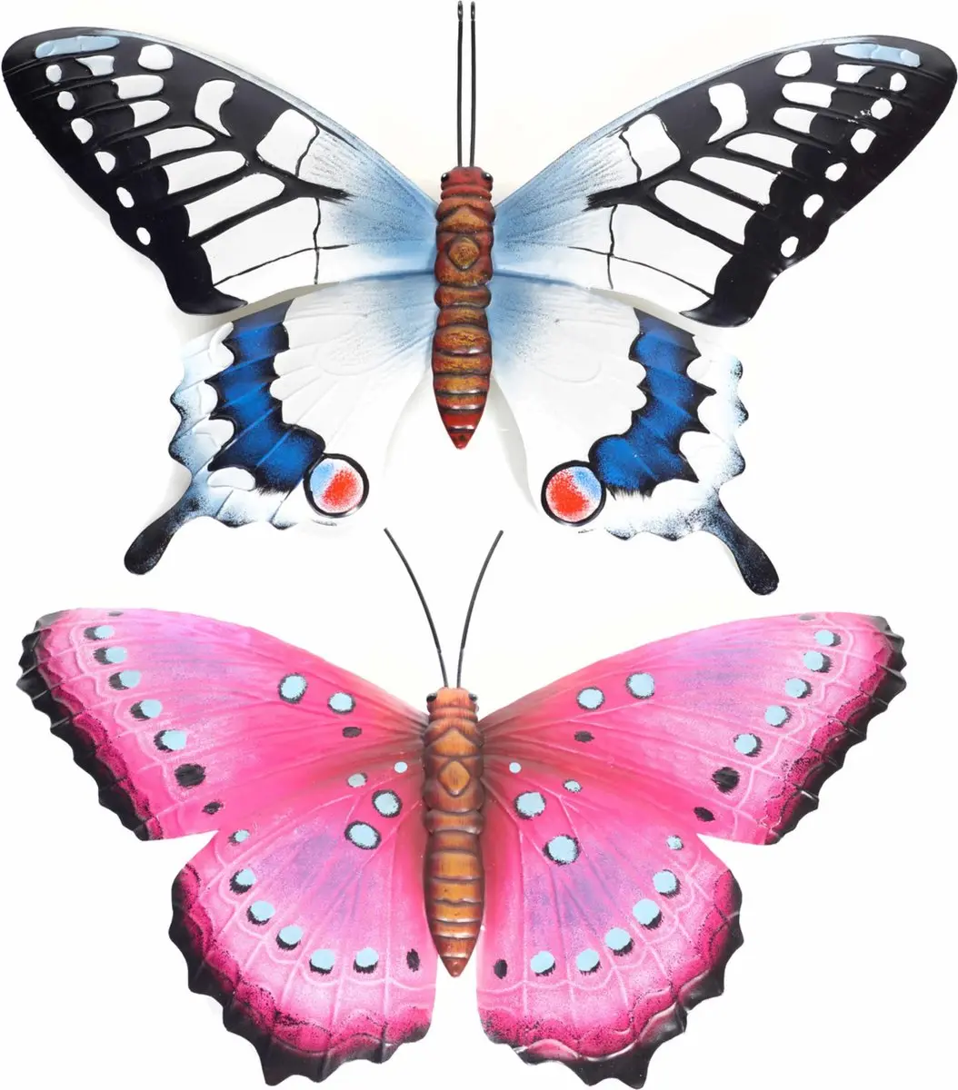 Anna's Collection Vlinders Metaal 48x30cm