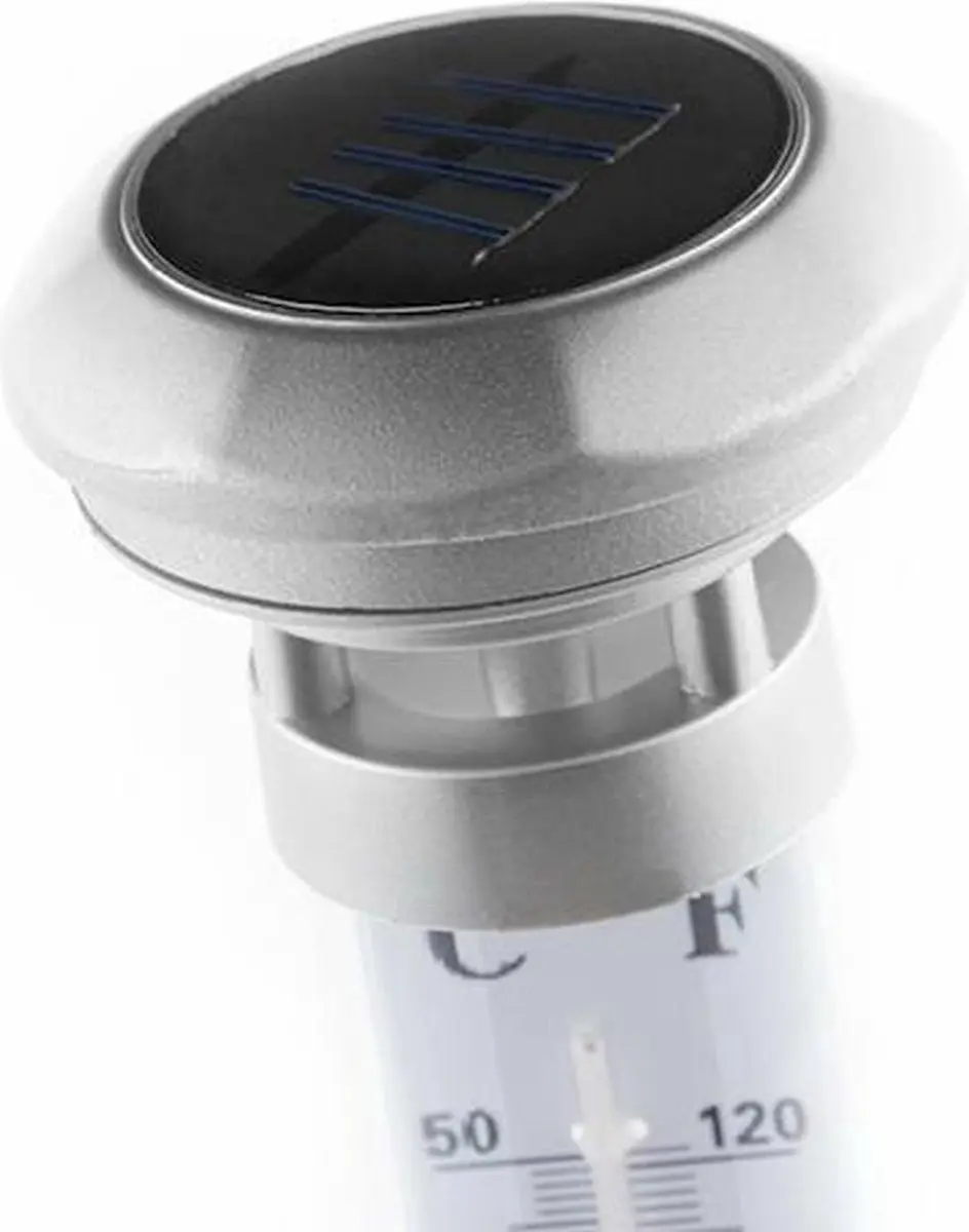 Grundig Tuin Thermometer 97cm - Solar Verlicht Zilver