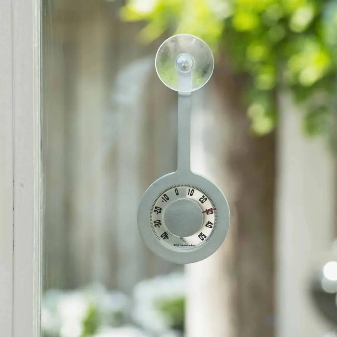 Nature Buitenthermometer Hangend Grijs