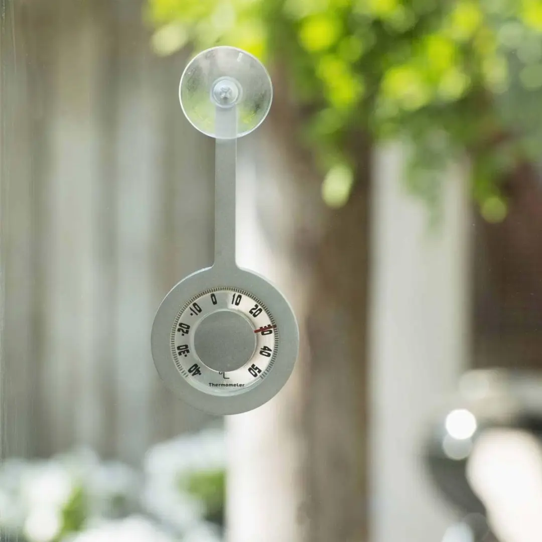 Nature Buitenthermometer Hangend Grijs