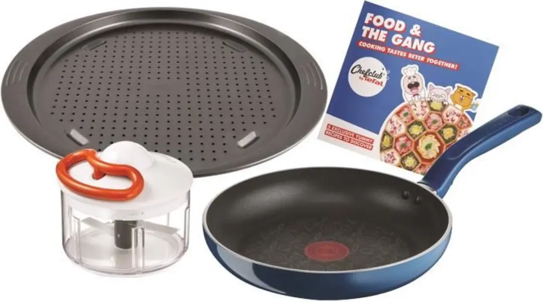 Tefal Chefclub Koekenpan 24cm + Hakmolen + Pizzaplaat