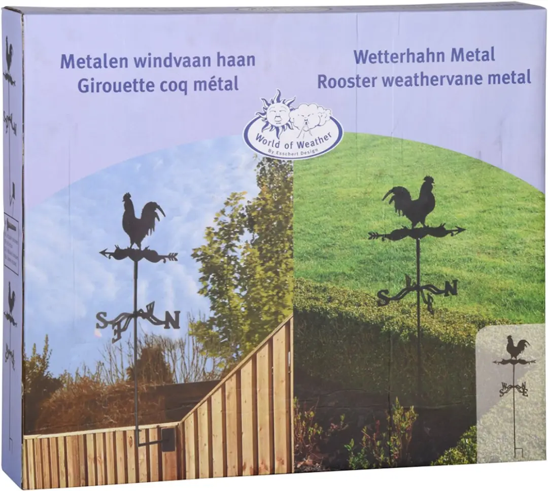 Esschert Design Windvaan Haan - Metaal - Zwart