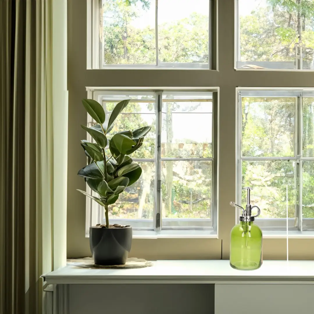 Esschert Design Plantenspuit Glas 18,5cm - Smaragdgroen