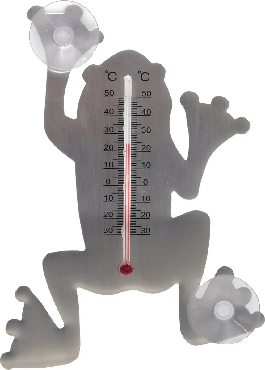 Nature Binnen/Buiten Thermometer Grijs