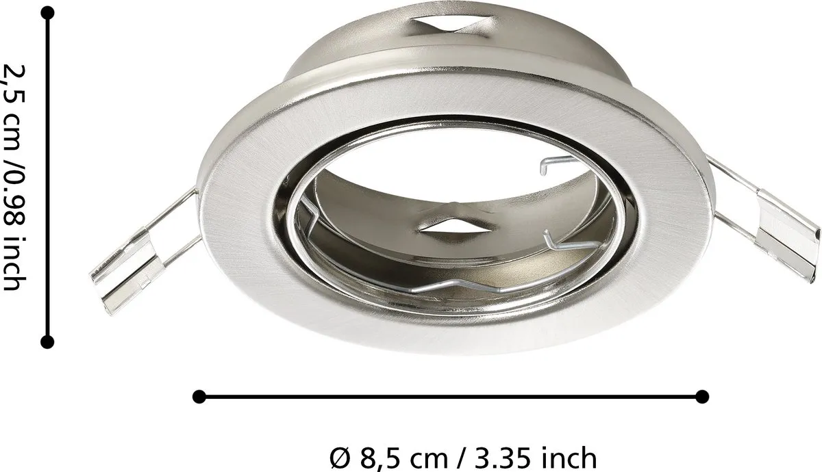 Eglo Agulo Inbouwspot GU10 - 10 Stuks - Ø86mm - Nikkelmat