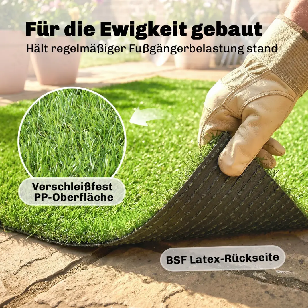 Outsunny Kunstgrasmat 400x100x2,5cm - Groen