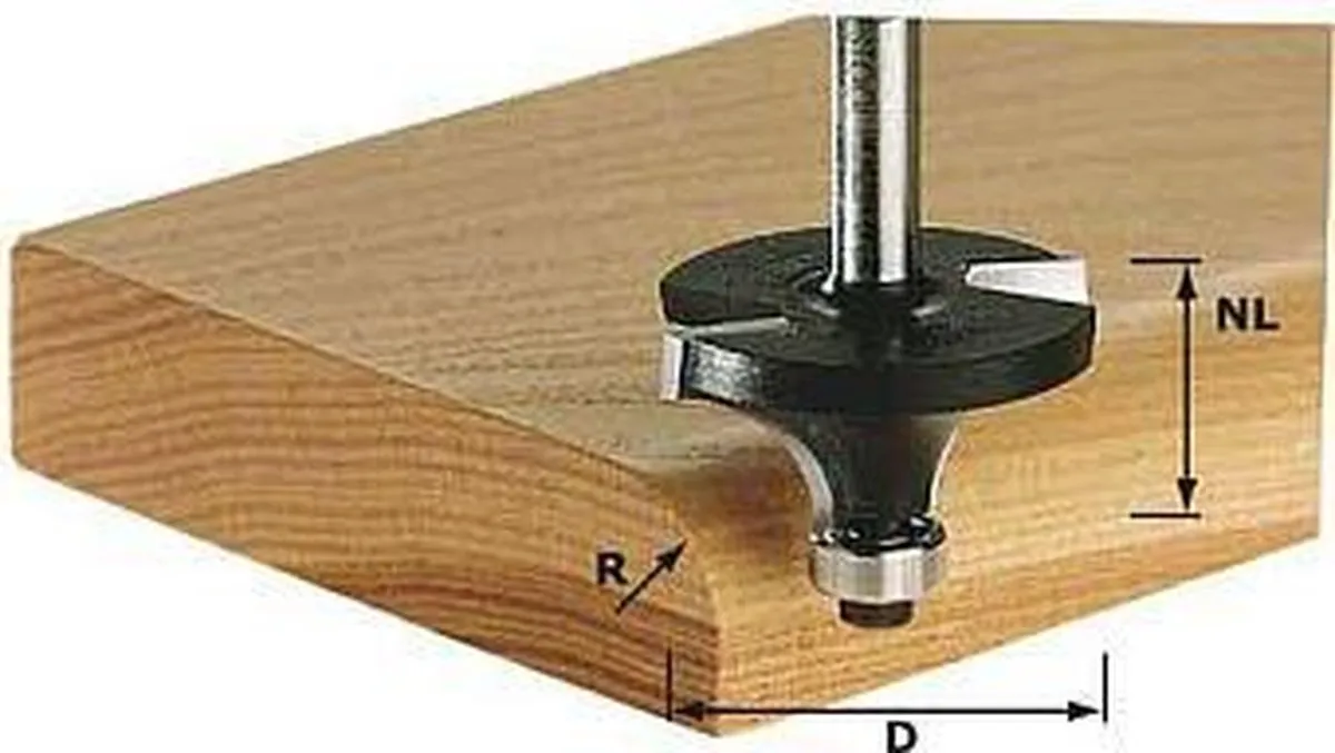 Festool HW Afrondfrees 491013 - 8mm - Hout