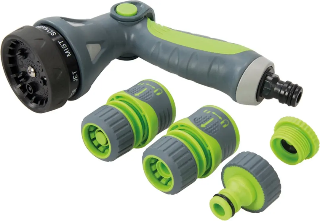 Silverline Sproeiset 9-delig - Softgrip handvat