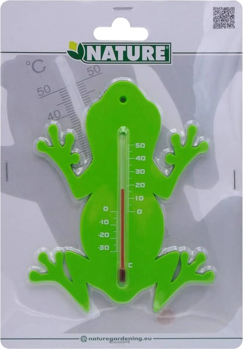 Nature Wandthermometer Kikker - Groen
