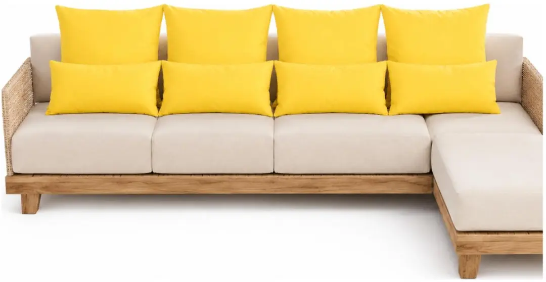 Anna's Collection Bank/Tuin Kussens Set Geel