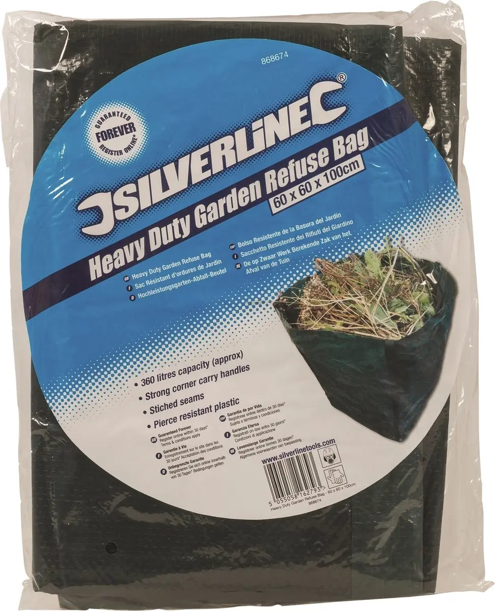 Silverline Grote Tuinafvalzak 360L - Scheurbestendig
