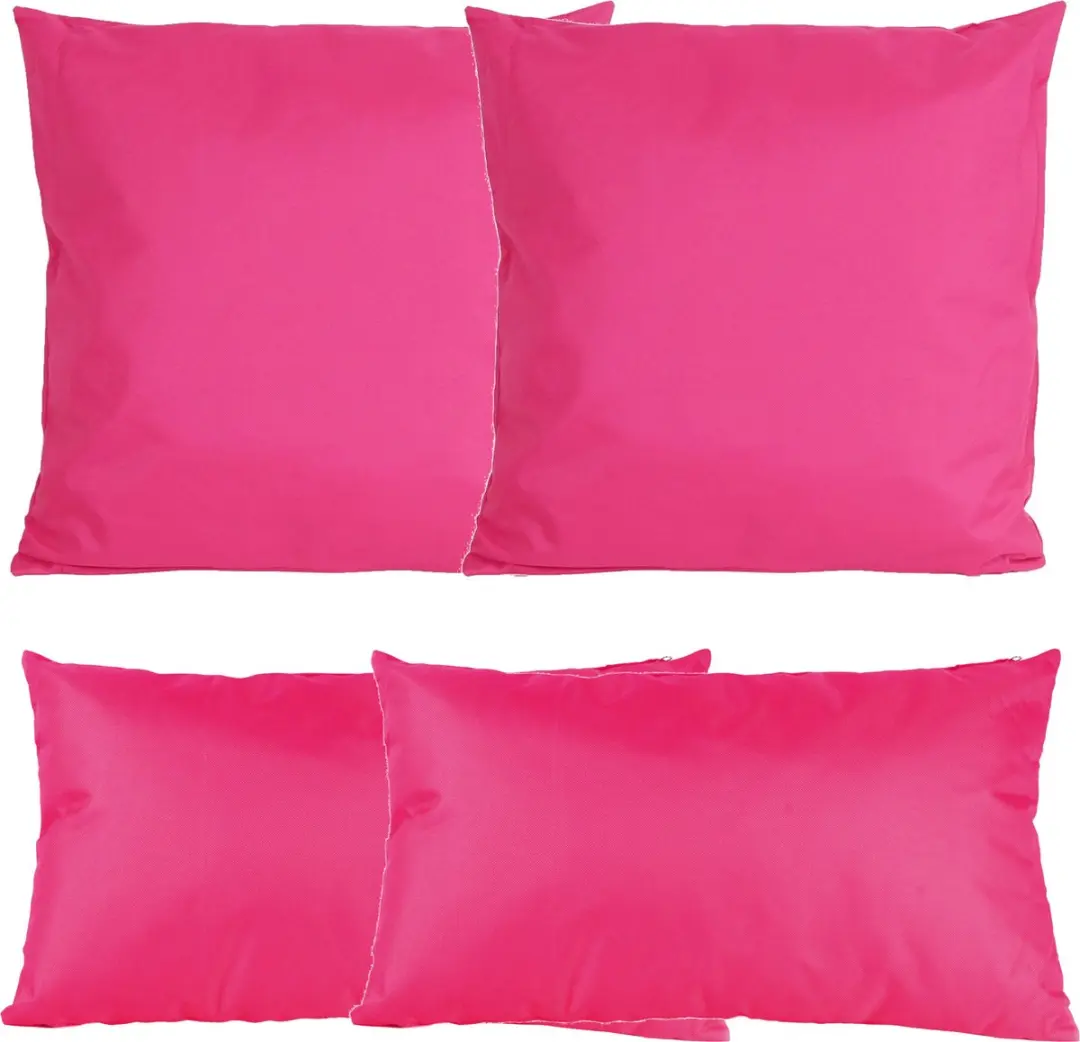 Anna's Collection Tuinkussens Set 4 Stuks - Fuchsia - Laag/Hoog