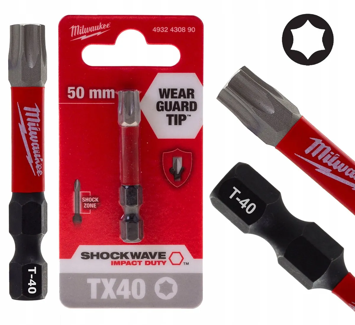Milwaukee Impact Bit TX40 50mm Shockwave II - Metaal