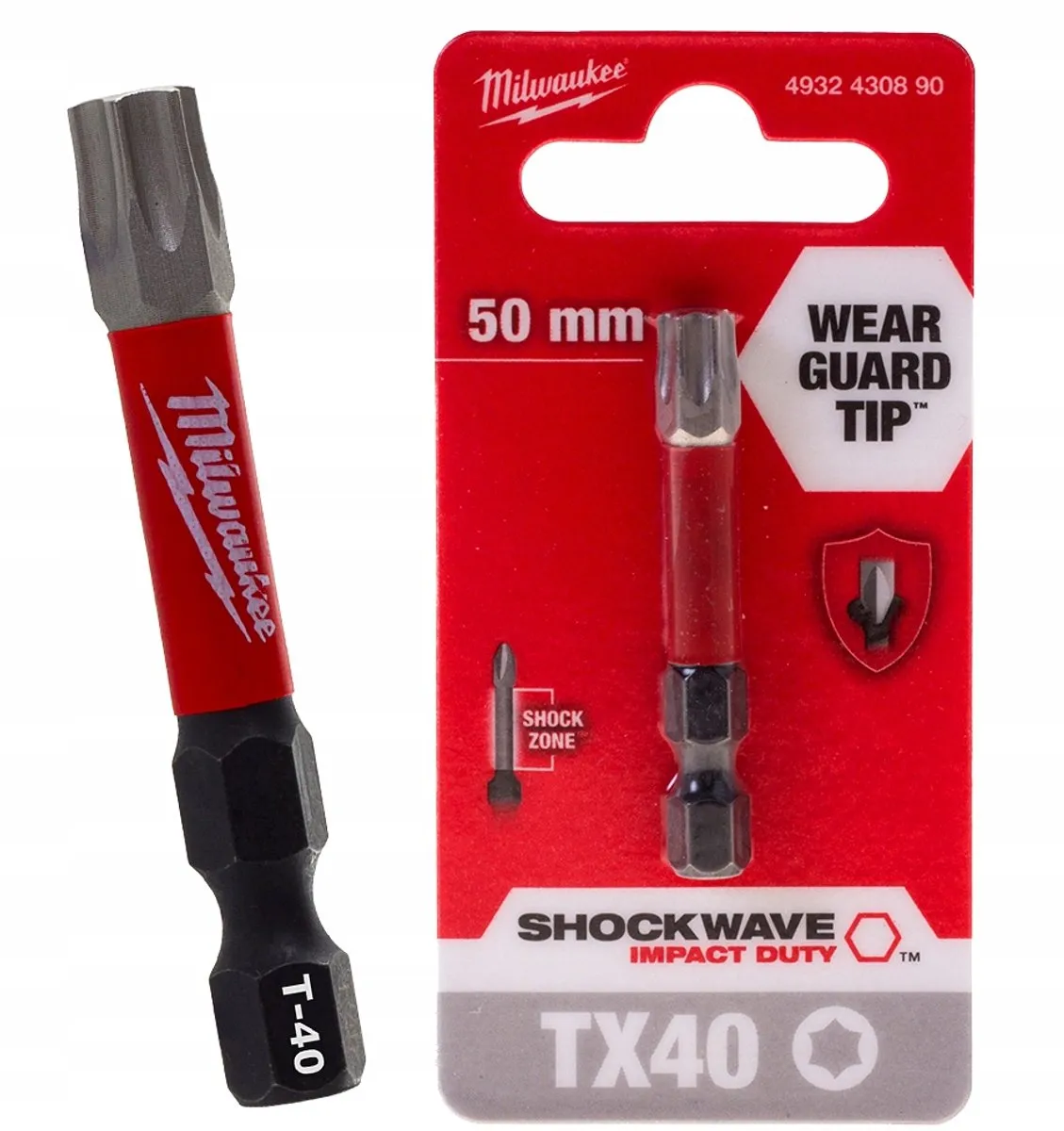 Milwaukee Impact Bit TX40 50mm Shockwave II