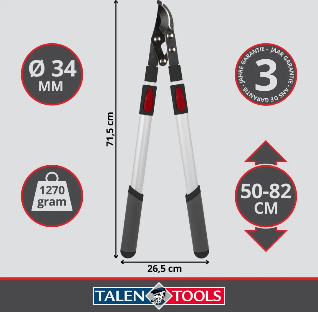 Talen Tools Takkenschaar Telescopisch 66-99cm - 45mm