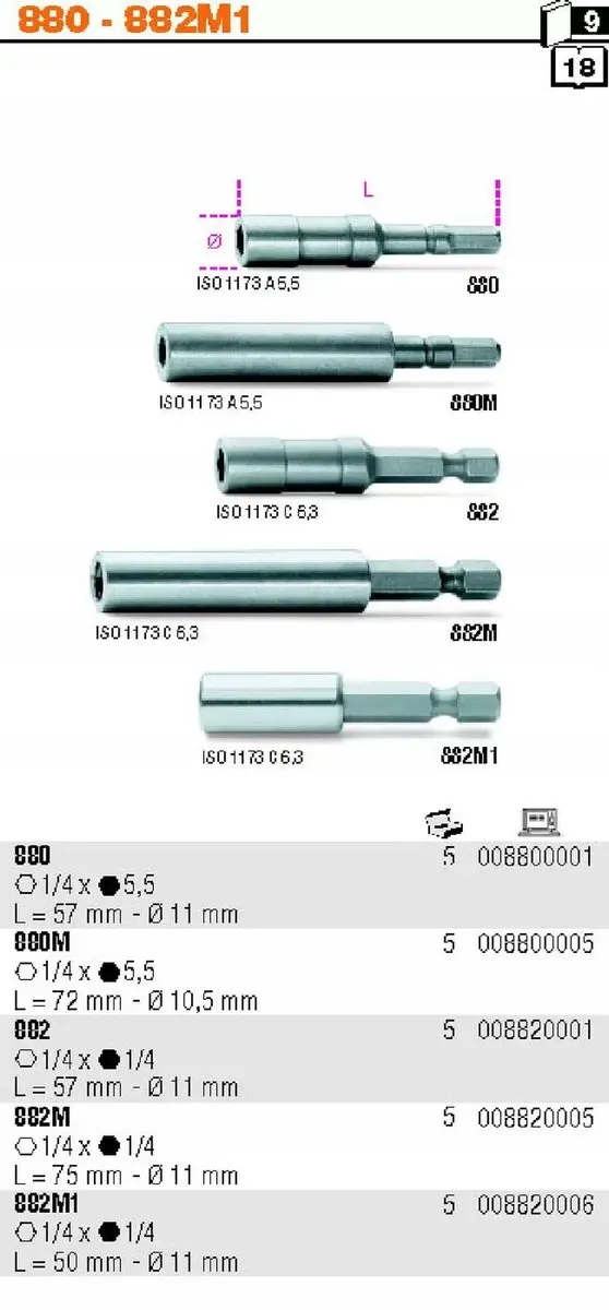 Beta Magnetische 1/4" Bit Houder 5,5mm